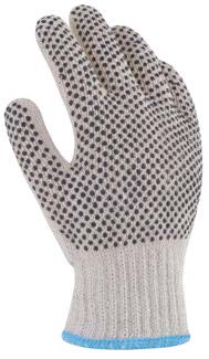 Guante japonés con puntos negros de pvc en palma y dorso DermaCare 16-102