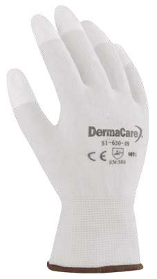 Guante nylon blanco con poliuretano en
puntas de dedos DemarCare 51-630