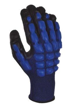 Guante nylon y látex negro con gel anti-impacto DemarCare 51-977